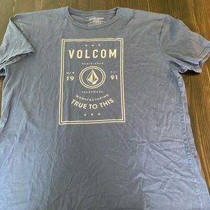 Volcom Blue XXL shirt. Very small hole in pic